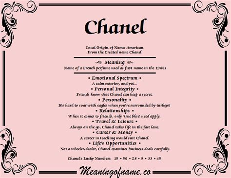 what does Chanel mean